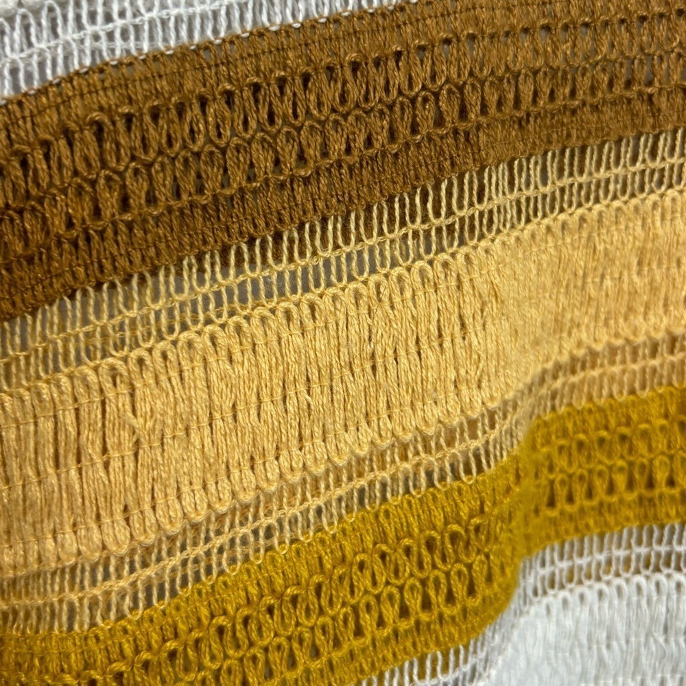 Soft Surroundings Crochet Knit Sweater Lightweight Striped Boho Grannycore PXL - Picture 5 of 7